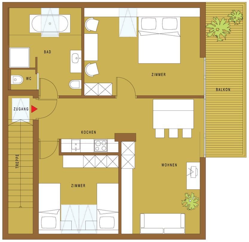 Grundriss Familienappartement